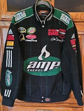 Dale Earnhart Jr. Vintage AMP Energy Black & Green Racing Jacket